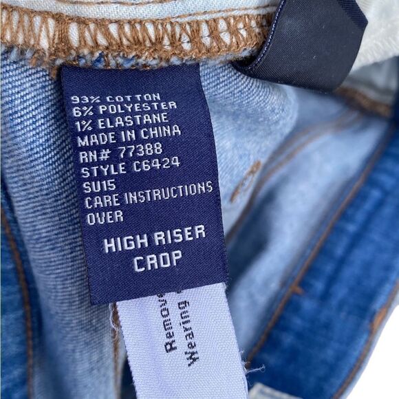 Madewell High Riser Crop Light Wash Denim Low Rise Jeans Size 26 - Picture 5 of 6